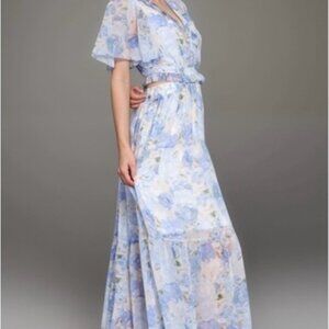 Floral Maxi Dress with Belt